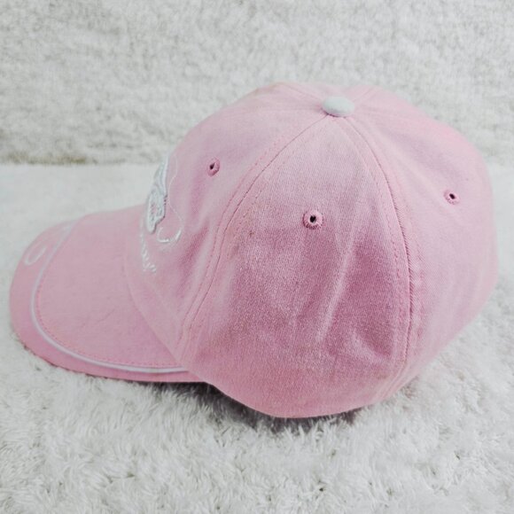 BAD TO THE BONE Get Reel Get Fish Pink Womens Baseball Cap Hat Adjustable Strap - Picture 4 of 10